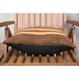 Oreiller en laine Kilim beige 18x18 pouces oreiller d'accent de luxe motif moelleux Vintage plume d'impression rustique pour la literie de noël - Product Image 5