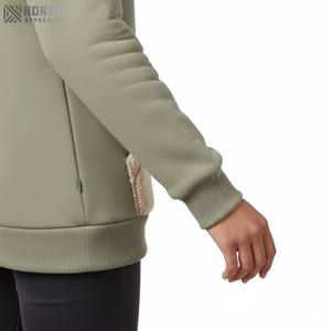 Plus Basic Oversize Tricoté Sweat Hiver Automne Anti-rétrécissement Gris Pull Hoodies Pour Femme Conception Personnalisée Femmes Hoodies - Product Image 3