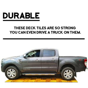 กระเบื้องพื้นไม้เรียบ DIY ขนาด300*300มม. สำหรับใช้งานกลางแจ้ง12มม. สำหรับการตกแต่งภายในภายนอกบ้านสวนระเบียงด้านหลังของตกแต่ง - Product Image 4