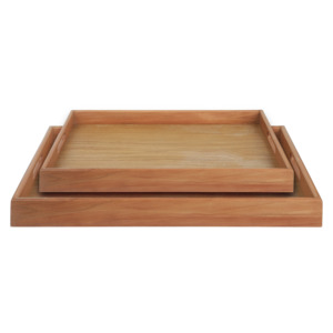 Plateau en bois décoratif de luxe pour servir les fruits, la cuisine, l'affichage et le stockage des aliments - Product Image 2