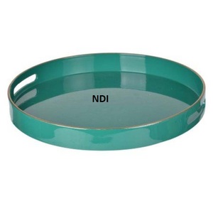 Superior Quality Food Server Metal <b>Tray</b> Eco Friendly Marble Finished <b>Dinner</b> Table Decoration Serving <b>Tray</b> - Product Image 3