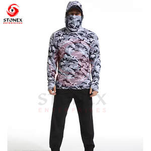 Sudadera con Capucha de Pesca para Hombre, Tallas Grandes, con Estampado Personalizado, de Secado Rápido, con Spandex/Poliéster para Trabajo al Aire Libre, Incluye Máscara, Servicio OEM - Product Image 5