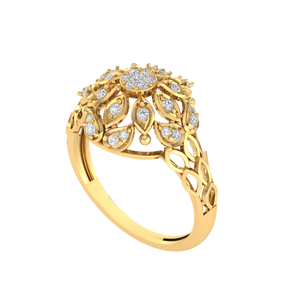 BIS Hallmarked Pure 925 Sterling Silver Floral <b>Ring</b> Gold-Plated Rhodium Rose Cubic Zirconia Inlay Options 1.25g Multiple <b>Sizes</b> - Product Image 2