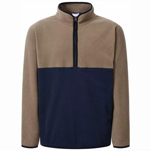 OEM Hombres Casual Outwear Invierno Cuarto Zip Pullover Puff impresión Polar Fleece Liso Teñido Tallas 6XL Varios colores - Product Image 6