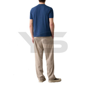 Camisetas de Jersey informales de talla grande transpirables de 100% algodón hechas a medida para hombre con cuello acanalado personalizado y serigrafía - Product Image 6