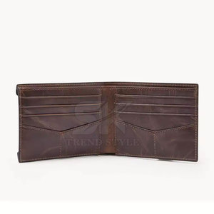 Customizable Designed Genuine Leather Single Shade <b>Trifold</b> <b>Wallet</b> 2026 Wholesale Premium Quality Leather Single Shade - Product Image 3