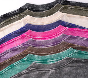 2025 OEM haute qualité lavage à l'acide T-Shirt plaine Streetwear séchage rapide Vintage respirant 100% coton écologique noir en gros - Product Image 1