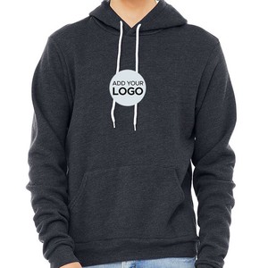Sweat à capuche unisexe en tissu tri-mélange avec fermeture éclair, personnalisez vos propres sweats Bella Canvas - Product Image 4