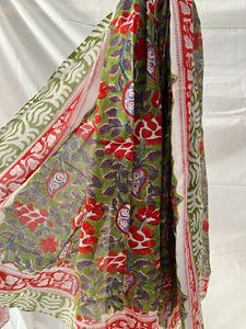 Hermosa mujer algodón orgánico playa Pareo Top hecho a mano estampado Floral indio bloque bufanda bufandas tradicionales chales - Product Image 6