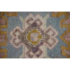 Alfombra tradicional de lana rosa y verde de 1,5x2,6 pies, diseño de rompecabezas de retazos turcos, sala de estar alfombra para, respaldo de látex para decoraciones de 9x12 - Product Image 5