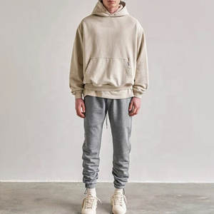 เสื้อฮู้ดแบบสวมศีรษะทรงครอปแบบโอเวอร์ไซส์ผ้าคอตตอนรุ่นที่ใหญ่กว่าปกติโลโก้ที่กำหนดเองคุณภาพสูง - Product Image 5