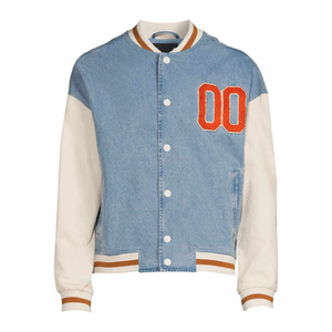 High Quality Custom Letterman <b>Jacket</b> for <b>Men</b> Women Youth Personalized Baseball Varsity Blend Stitched Name on <b>Canvas</b> Fabric - Product Image 6