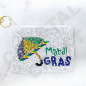 Pochette à monnaie perlée mariée portefeuille perlé personnalisé beau cadeau de maman-conception de coeurs de filles - Product Image 6