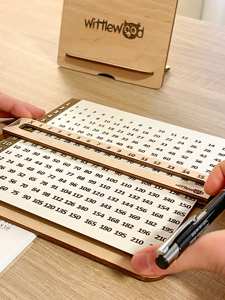 Tableau de Multiplication Éducatif en Bois, Outil d'Apprentissage Artisanal, Développement des Compétences Amusant, Jouet d'Activité pour Enfants en Classe - Product Image 3