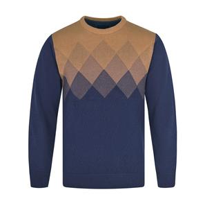 Suéter de Cuello Alto para Hombre, Transpirable, Casual, de Manga Larga, de Lujo, Cálido para Invierno, 100% Lana, Antibolitas, Diseño Argyle Cristal - Product Image 2