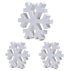 Decoraciones Navideñas de Copos de Nieve Hechas a Mano 2026, Copo de Nieve Navideño de Madera para Decoración del Hogar en las Fiestas - Product Image 2