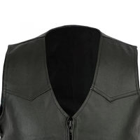 Gilet en cuir de moto léger avec broderie personnalisée pour hommes Gilet de motard à la mode en grande taille