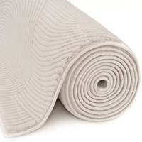 Handmade Geometric Cream Area Rug for Living Room Bedroom-Oriental Rectangle Carpet