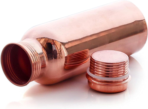 Bouteilles en cuivre de haute qualité de 750 ml avec boîte noire, fabricant indien, vaisselle saine pour faire bouillir l'eau - Product Image 5