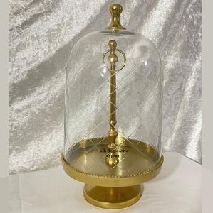 Base Ovalada para Pastel de Aluminio con Cúpula de Cristal, Elegante Pedestal Dorado y Plateado para Exhibición de Postres en Bodas, Eventos y Catering - Product Image 5