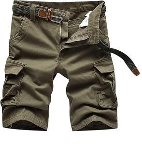 Pantalones cortos Cargo de alta calidad de talla grande para hombre, pantalones para correr en la playa con doble rodilla, pantalones cortos Cargo de algodón 100% transpirables - Product Image 4