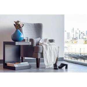 Elegante mesa auxiliar negra moderna en forma de C con cajón para uso conveniente en la sala de estar o el dormitorio - Product Image 5