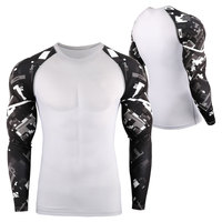 Meilleure qualité XXL chemise à manches longues Rash Guard pour adultes personnalisé sublimé rose noir jaune vert bleu pour MMA Grappling utilisation