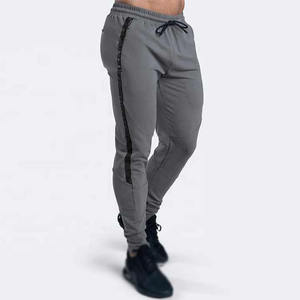 High Quality <b>Slim</b> <b>Fit</b> Training Plain <b>Jogger</b> With Zipper Pockets Sweatpants Custom Logo Gym Cotton Polyester <b>Men</b> <b>Jogger</b> Pants - Product Image 2