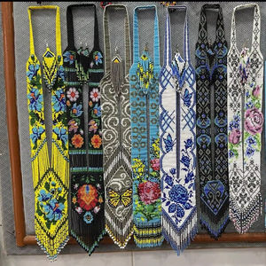 Collier multi-perles longues de qualité artisanale, collier en perles, collier en V, bijoux en perles, cadeau ethnique pour femme et homme - Product Image 1