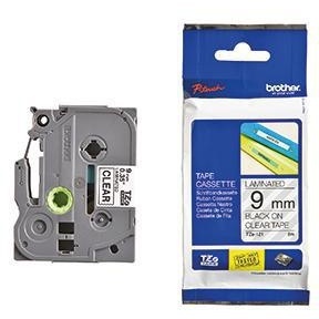 บราเดอร์ พีทัช TZe-121 9 มม. X 8 ม. (กว้าง X ยาว) เทปฉลากสีดำใสสำหรับเครื่องพิมพ์ BROTHER - Product Image 1