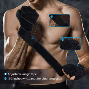 Premium Leather <b>Weight</b> Lifting <b>Gym</b> Gloves with Wrist Support Custom Logo Training Gloves for Workout and Fitness - Product Image 6