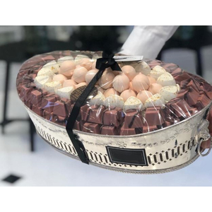 Admirable diseño Chocolate Dulces Tazón para servir Tazón de metal redondo de gran calidad con asa Perfecto para servir Catering Bowl - Product Image 4