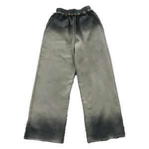 Pantalon de survêtement palazzo pour homme, style streetwear, en molleton 100 % coton délavé à l'acide, respirant, infroissable, élastique et évasé – Grande Vente - Product Image 4