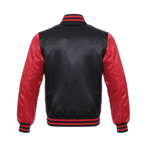 Chaqueta Bomber de satén brillante con mangas y bolsillos laterales dobles para una mezcla perfecta de función y clásico hecho en Pakistán - Product Image 2