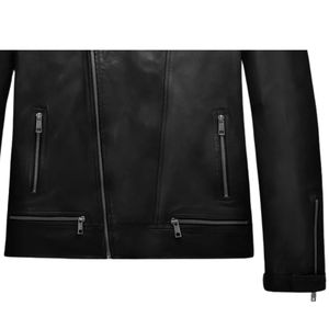 Veste d'hiver en peau de mouton véritable originale pour homme, col montant, logo frontal, imperméable, coupe-vent, dernier design, OEM, haute qualité, personnalisable - Product Image 4