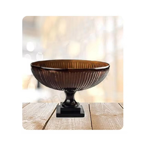 Bougie colorée décorative pour la maison bol en cristal poignée coupée bol en verre à bon prix - Product Image 1