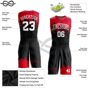 Camisetas de baloncesto Personalizadas Impresión por sublimación completa diseño libre BSCI venta al por mayor ropa deportiva nuevo modelo Logo equipo escolar pantalones cortos - Product Image 6