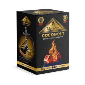 Merades 100% Charbon actif naturel pur COCO Or Narguilé Shisha Charbon de bois d'Indonésie Cendre blanche Coquille de noix de coco - Product Image 1