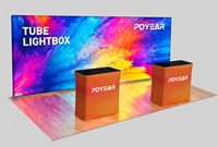 Boîte lumineuse rectangulaire en PVC flexible, tube néon, haute luminosité, contrôle de la luminosité, bande LED à changement de couleur, anti-poussière, affichage pour exposition