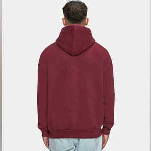Sweat à capuche unisexe personnalisé 100% coton lourd de haute qualité uni respirant pour l'hiver Pull à capuche pour homme - Product Image 6