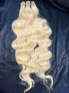 Hot Blonde 613 Extensiones de cabello humano virgen ondulado profundo ondulado recto natural Precio de fábrica Cabello Rubio 613 de alta calidad - Product Image 6
