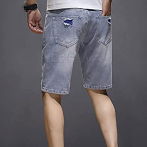 OEM por encargo de los hombres de patrón sólido 100% algodón de secado rápido y pantalones vaqueros transpirables pantalones cortos Pakistán hecho etiqueta privada al por mayor - Product Image 3
