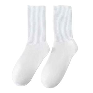 Paires de chaussettes pour hommes, couleur unie, blanc et noir, mode streetwear, chaussettes respirantes et décontractées - Product Image 4