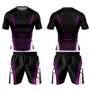 Vêtements d'entraînement Grappling MMA Rash Guard Shorts pour hommes avec protection écologique UPF50+ Tissu respirant en spandex/nylon - Product Image 4