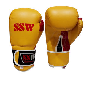 Guantes de boxeo de cuero de vaca hechos a medida de alta calidad Nuevo estilo Venta caliente al por mayor Precio bajo - Product Image 1