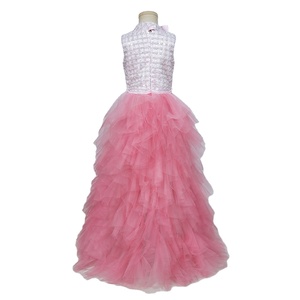 Kids Graduation Dresses Fashion for Children 10 Years Pink Baby Girl Dress