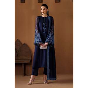 Ensemble de costume pour femme en mousseline brodée PR-1287 - Product Image 6