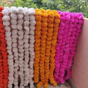 Guirnalda decorativa de caléndula para bodas indias, festivales, elegante telón de fondo colgante para Sangeet Haldi, venta al por mayor - Product Image 3