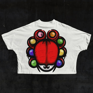 เสื้อยืดผู้ชายทรงบ็อกซี่แบบสั้น300g ทรงหลวมผ้าฝ้าย100% เทอร์รี่พิมพ์ลายดิจิตอลกราฟิกตามสั่ง - Product Image 5