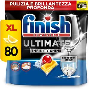 Pastillas para Lavavajillas Finish Ultimate Infinity Shine Limón, Insuperables Contra las Manchas Difíciles, 160 Cápsulas - Product Image 5
